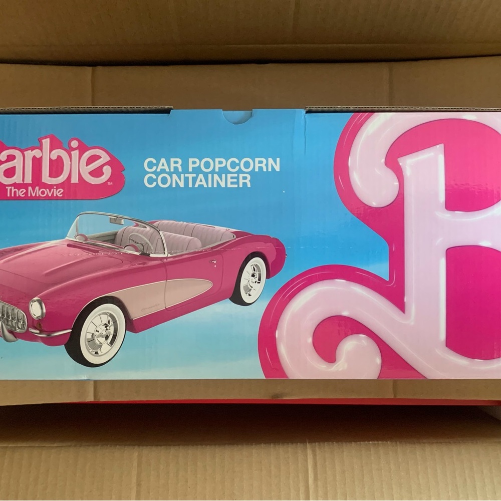 AMC Barbie Movie Pink Corvette Car Popcorn Bucket Container